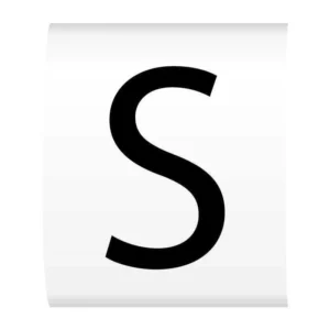 Critchley Letter S Black On White Critchley Z15 Straight Cable Markers For 3.8-6.3mm Cable Diameter