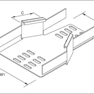 Unistrut Reducer For Heavy Dty Tray 450-225mm Steel Hot Dipped Galvanised