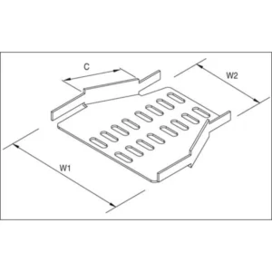 Unistrut Reducer For Lighting Dty Tray 100-50mm Steel Hot Dipped Galvanised