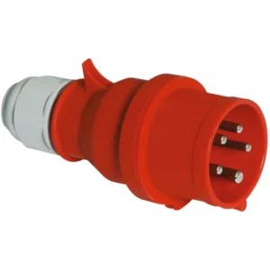 CEENorm Plug Cable Gland 3P+N+E IP44 32A 415V Red