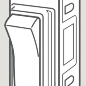 Wandsworth Switch Interior 1 Gang 2 Way Rocker 20A 250V Black