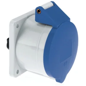 CEENorm Socket Panel Double Pole+Earth IP44 32A 240V Blue