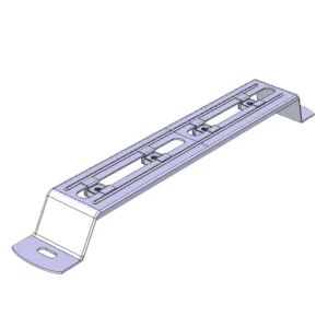 Newlec Cable Tray Top Hat Bracket 300mm Steel With Captive Fixing Nuts Bright Zinc Plated