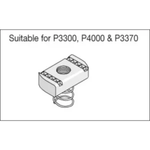 Unistrut Channel Nut Short Spring M10 Steel Hot Dipped Galvanised