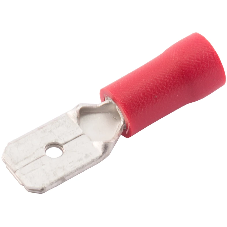 SWA Terminal Push-On Male PreInsulated 6.3-0.8mm Nylon/Red Copper