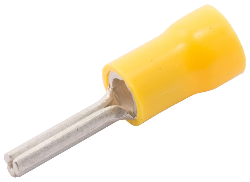 SWA Terminal Pin PreInsulated 14mm Pin Nylon/Yellow Copper