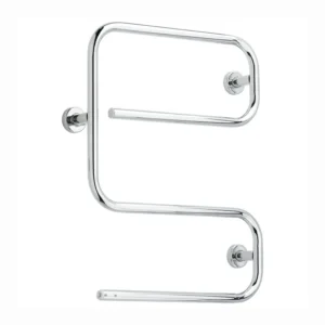 Newlec Towel Rail Electric Flat S Shaped 50W 645 x 500mm Polished Chrome