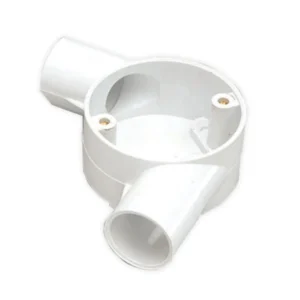 MK Electric Circular Box Tangent Angle 20mm White PVC-U