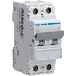 Hager MCB DP Type C 3A 10Ka 2 Module