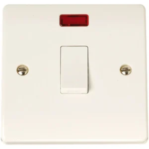Click Scolmore Switch DP Neon 20A White