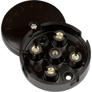 Click Scolmore Brown 5A Junction Box Selective Entry 4 Terminal