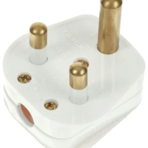 Click Scolmore Plug 3 Pin Round 15A White