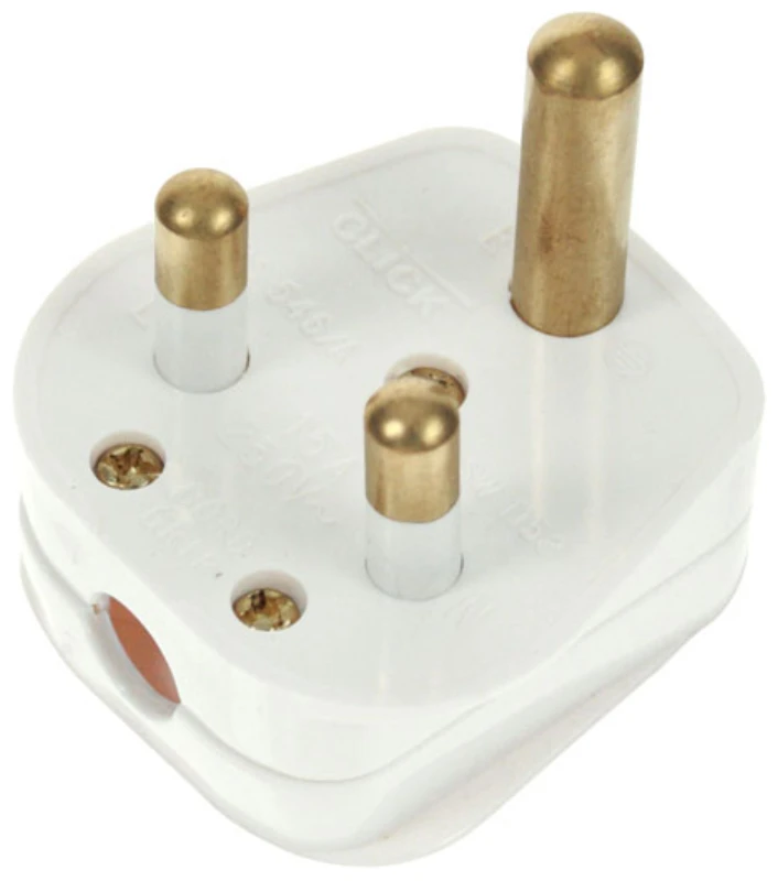 Click Scolmore Plug 3 Pin Round 15A White - Image 2