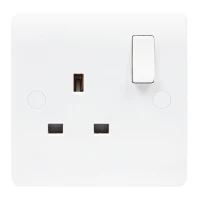 Newlec Slimline Curved 13A 1 Gang Single Pole Switched Socket - Image 2