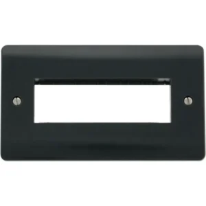Click Scolmore Front Plate 2 Gang 2X3 Aperture Anthracite Grey