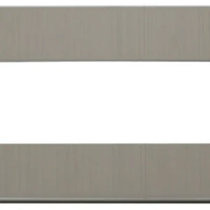 Click Scolmore Stainless Steel 2 Gang MiniGrid 6 In-line Apertures Cover Plate