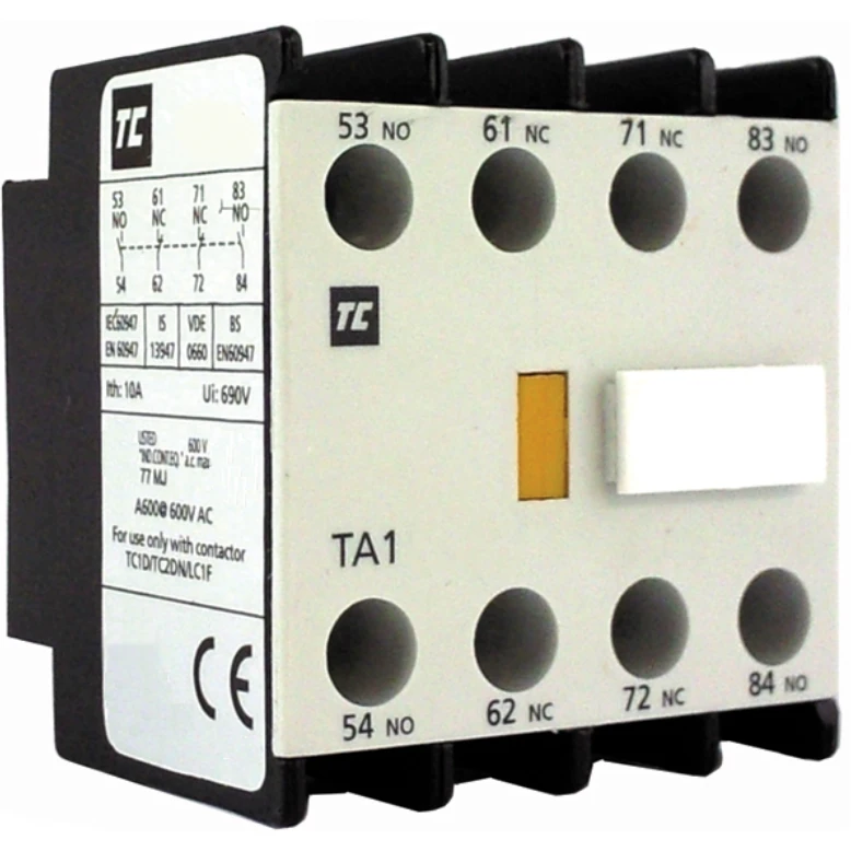 Europa 1N/O + 1N/C Front Mounting Auxiliary Contact Block