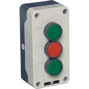 Europa Green / Red / Green 2N/O + 1N/C 3 Position Plastic Control Station IP65