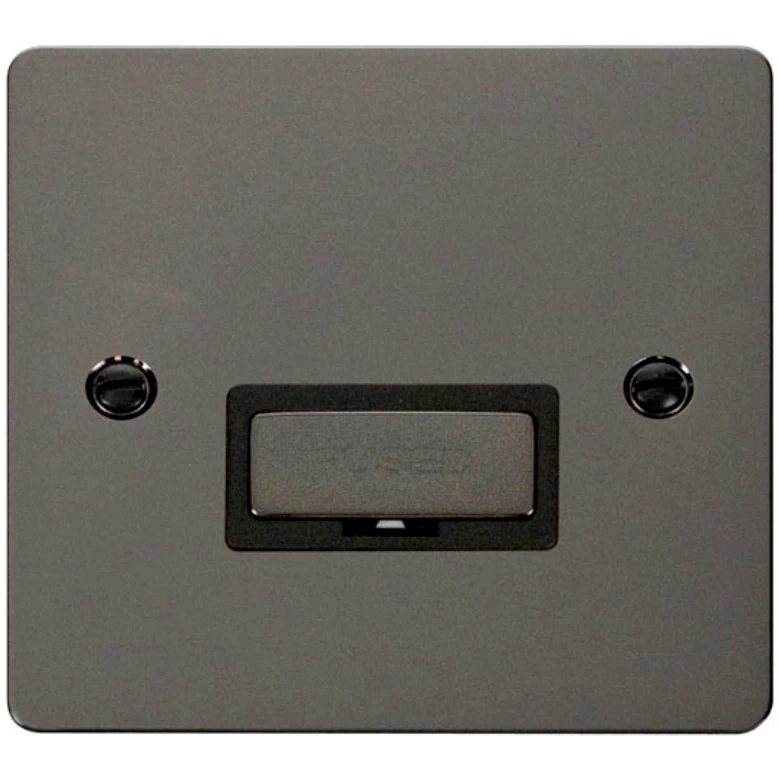 Click Scolmore Connection Unit Fused 13A Black Nickel Black Insert - Image 2