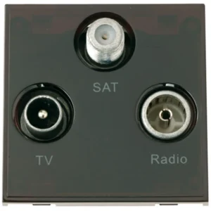 Click Scolmore Black Triplexed TV Radio & Satellite Module