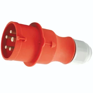 Newlec Industrial Power Plug Male Screw 3P+N+E 16A 415V IP44 Red