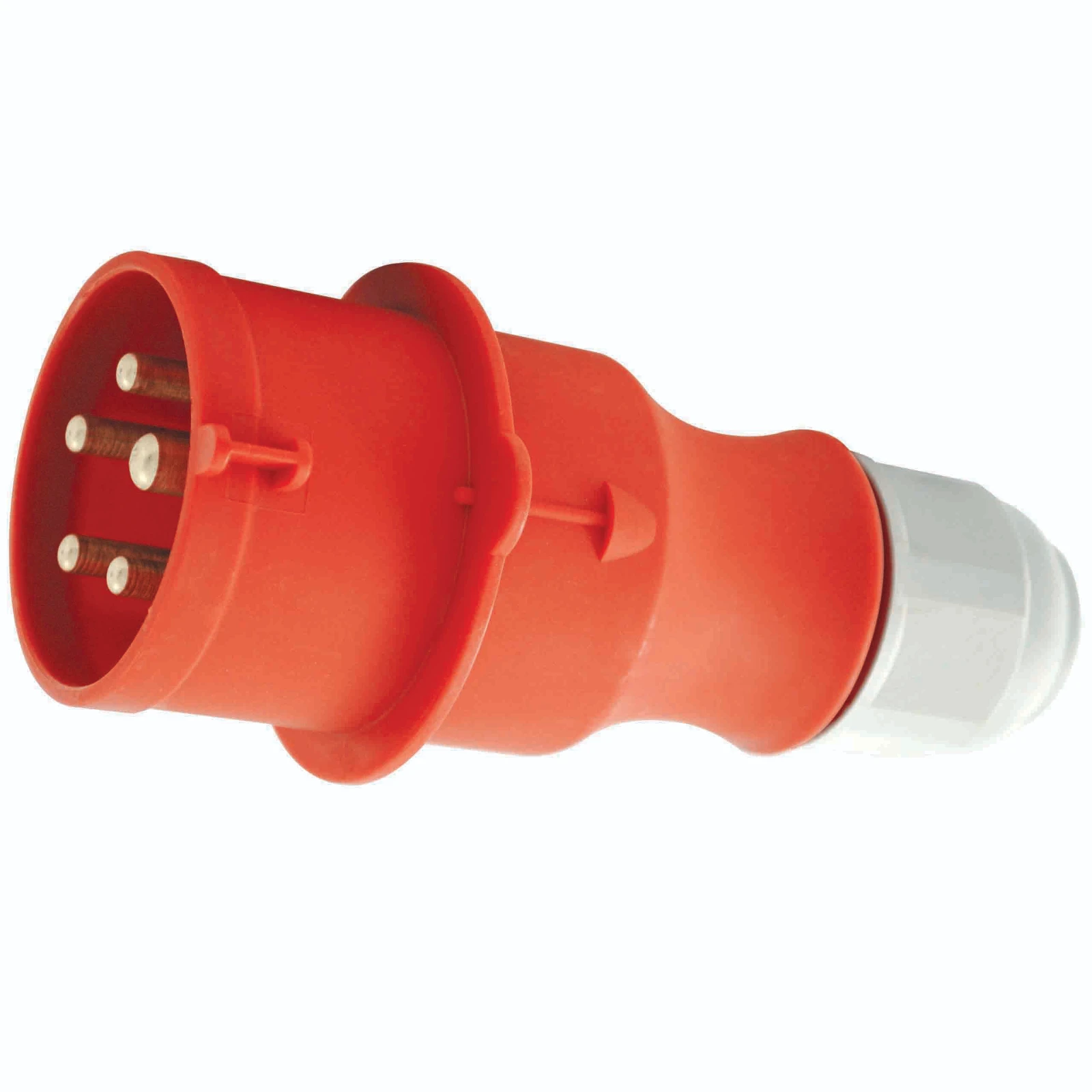 Newlec Industrial Power Plug Male Screw 3P+N+E 16A 415V IP44 Red