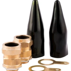 SWA Gland Pack Outdoor Cable 32mm Brass Shroud/Earth Tag/Locknut