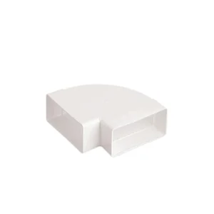 Newlec Flat Channel Duct Horizontal Bend 90Degree 110 x 54mm White
