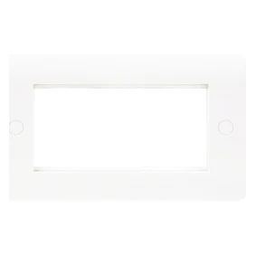 Newlec Slimline Curved 2 Gang 4 Module Media Plate