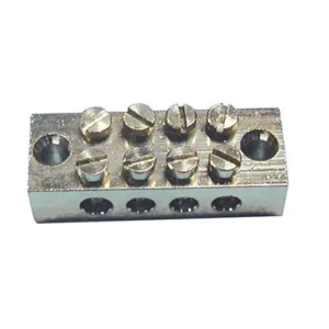 Greenbrook Earth Block 4 Way 1X25mm&3X16mm Brass