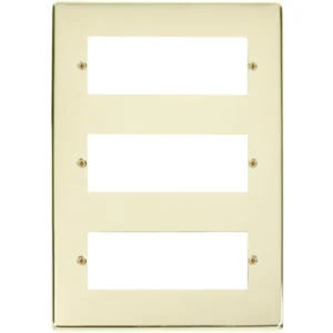 Click Scolmore Black Nickel Black Gasket 3 Tier MiniGrid Unfurnished Plate 18 Apertures