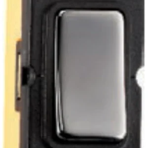 Hamilton Insert Rocker 1 Gang 2 Way 10A Black Nickel/Black