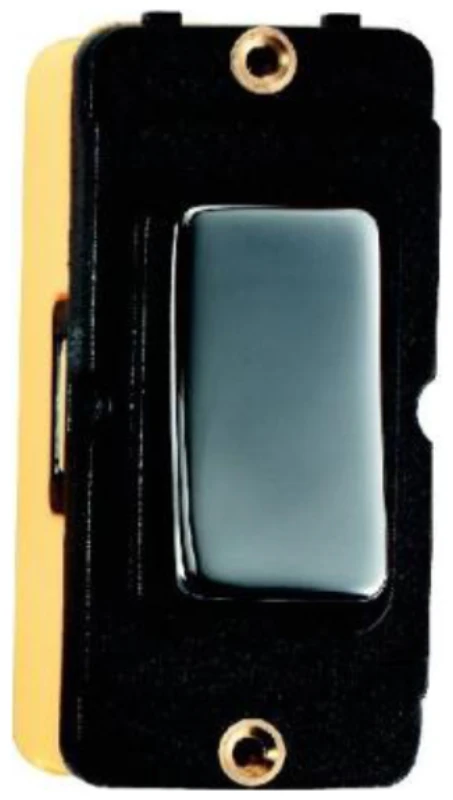 Hamilton Insert Rocker 1 Gang 2 Way 10A Black Nickel/Black - Image 3