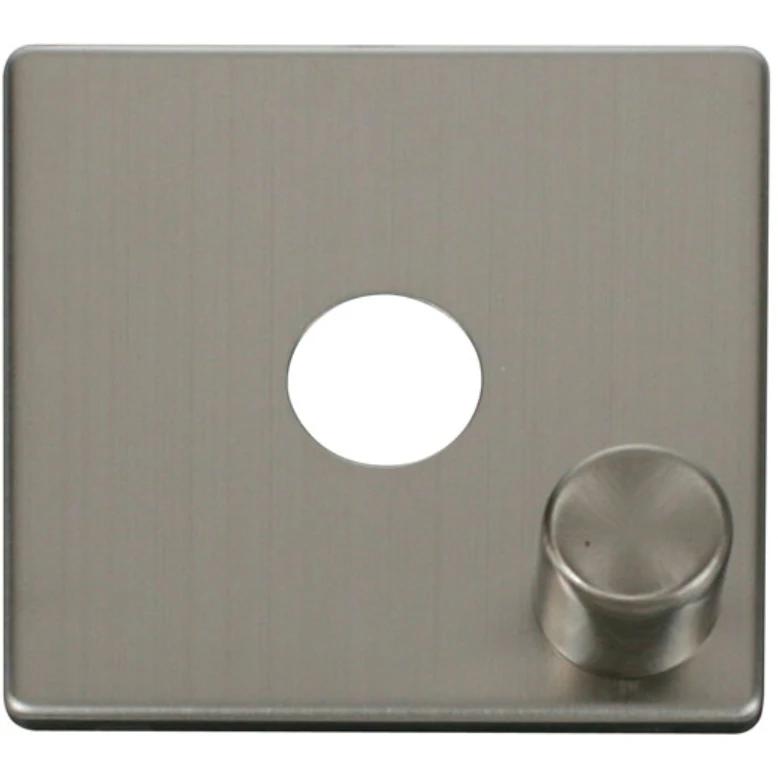 Click Scolmore Front Plate 1 Gang Dimmer Switch Stainless Steel - Image 2