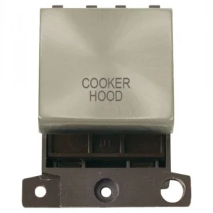 Click Scolmore Cooker Hood Satin Chrome 20A Double Pole Switch Module