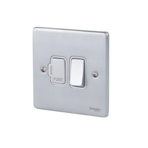 Schneider Electric Ultimate Low profile, switched fused connection, chrome