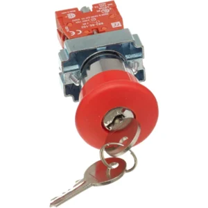 Europa Pushbutton Emergency Stop Key Release 1Nc 40mm Red Metal Collar