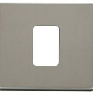 Click Scolmore Stainless Steel 45A 1 Gang Plate Switch Cover Plate