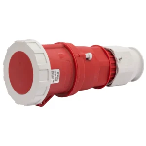 Newlec Industrial Power Connector Female Screw 3P+N+E 125A 415V IP67 Red
