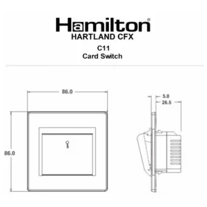 Hamilton Hamln Card Switch 1G 1W 10A