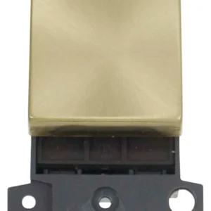 Click Scolmore Switch Ingot DP 2 Module 20A Satin Brass