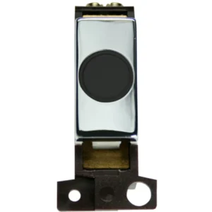 Click Scolmore Connection Unit Ingot Flex Outlet 20A Chrome Black Insert