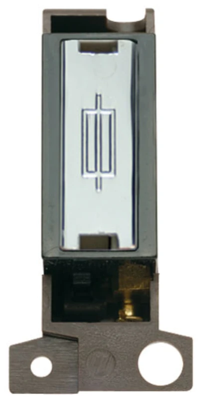 Click Scolmore Connection Unit Ingot Fused Fcu Module 13A Chrome Black Insert