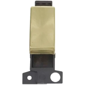 Click Scolmore Satin Brass 10A 3 Position Switch Module