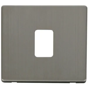 Click Scolmore Stainless Steel 20A Plate Switch Cover Plate