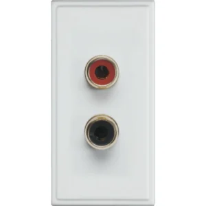 Hager Module Phono Plugs Euro Red/Black