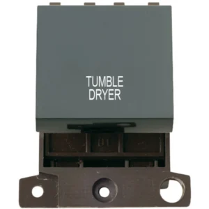 Click Scolmore Tumble Dryer Black 20A Double Pole Switch Module