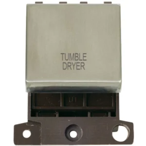 Click Scolmore Tumble Dryer Stainless Steel 20A Double Pole Switch Module