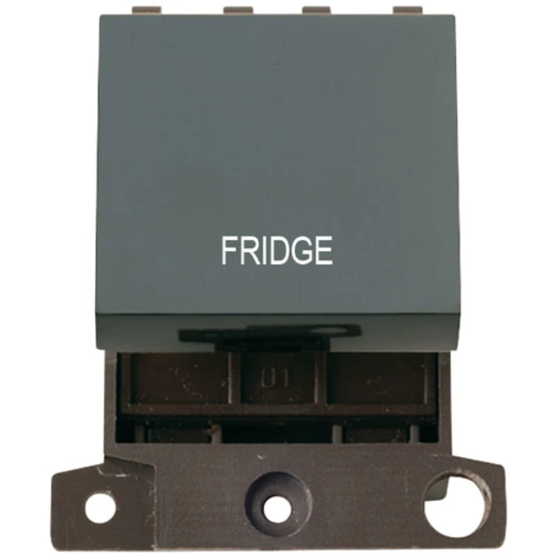 Click Scolmore Fridge Black 20A Double Pole Switch Module