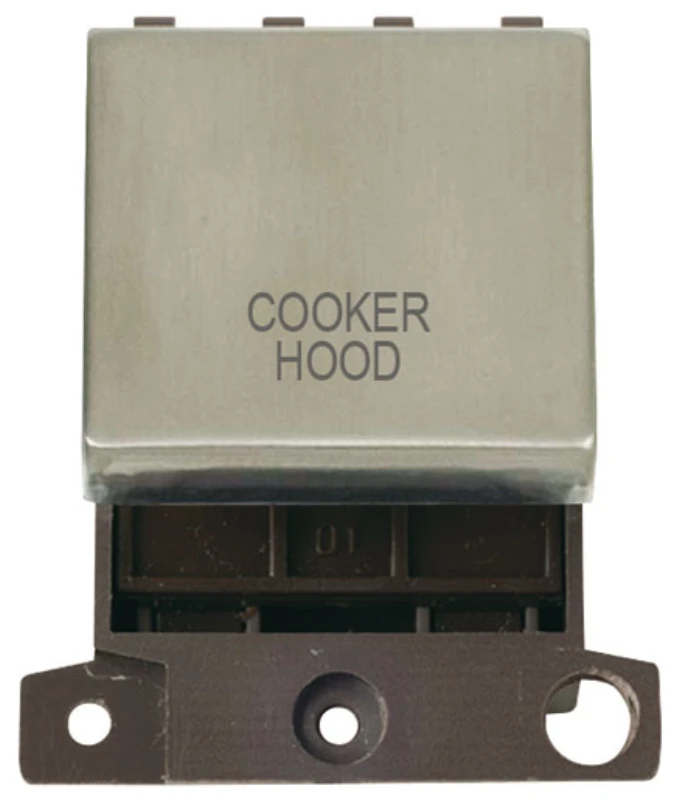 Click Scolmore Cooker Hood Stainless Steel 20A Double Pole Switch Module - Image 2
